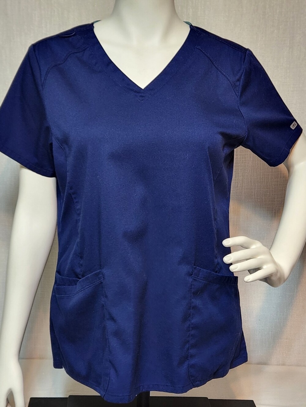 Edge IRG Scrubs Top Solid Deep Blue Medium